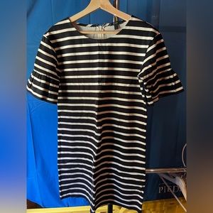 J Crew ponte striped dress